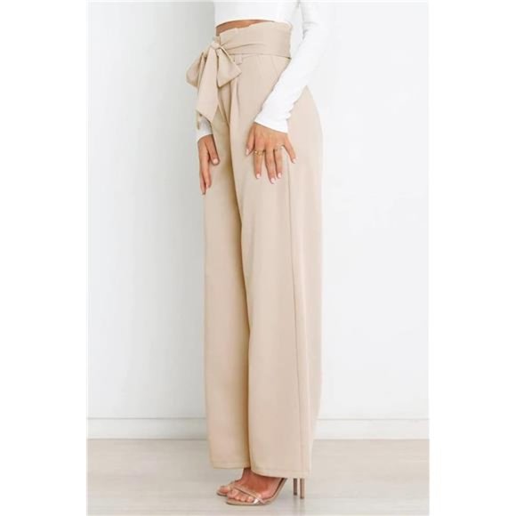 High Waist Wide Leg Pants for Women Business Casual Outfits Dress Pants - Picture 3 of 7